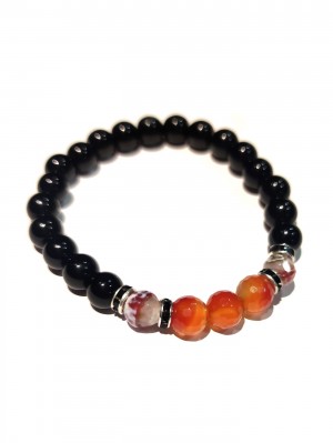 Браслет из агата и сердолика