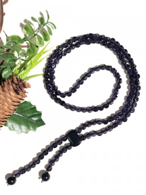 Длинные бусы из аметиста (синтетического)