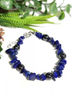 Браслет из лазурита и гематита