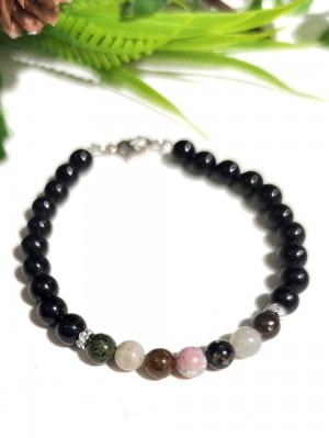 Браслет из турмалина и агата