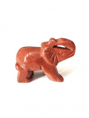 Слон из синтетического авантюрина Золотой песок