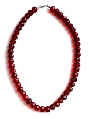 Бусы из гранатита (синтетического граната)