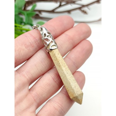 Брелок маятник из пейзажной яшмы