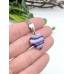 Брелок сердечко из фиолетового агата