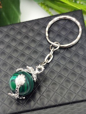 Брелок Дракон с малахитом (синтетическим) Брелок Дракон с малахитом (синтетическим)