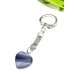 Брелок сердечко из фиолетового агата
