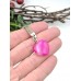 Брелок сердечко из розового агата