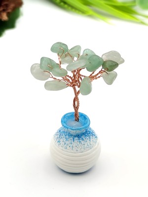 Статуэтка горшок с веточкой авантюрина "Дерево Счастья"