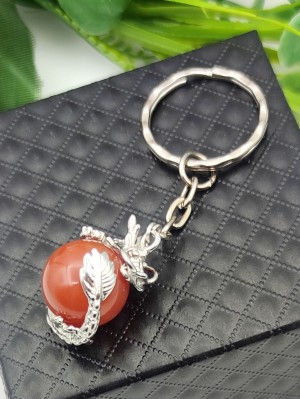 Брелок Дракон с авантюрином синтетическим (Золотой песок)