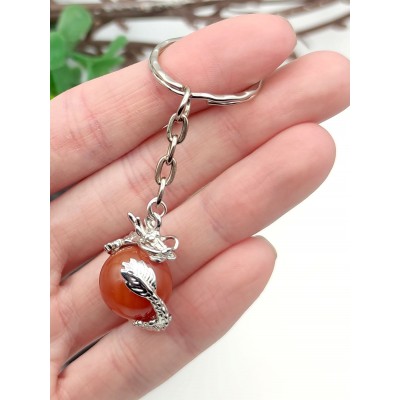 Брелок Дракон с авантюрином синтетическим (Золотой песок)