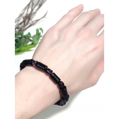 Браслет из агата и аметиста (синтетического) Браслет из агата и аметиста (синтетического)