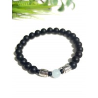 Браслет из аквамарина и агата