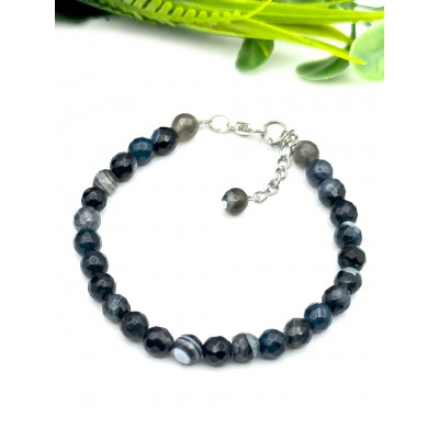 Браслет из граненого ботсванского агата