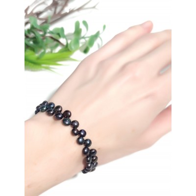 Браслет из черного жемчуга