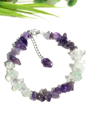 Браслет из флюорита и аметиста