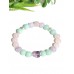 Браслет из флюорита, мятного, лавандового и розового кварца