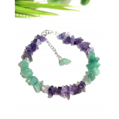 Браслет из авантюрина и аметиста
