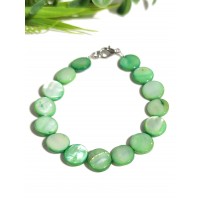 Браслет из зеленого перламутра