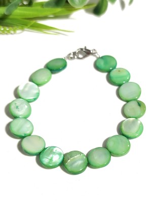 Браслет из зеленого перламутра