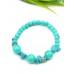 Браслет из говлита (стилизация под бирюзу) и имитации бирюзы