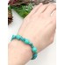 Браслет из говлита (стилизация под бирюзу) и имитации бирюзы
