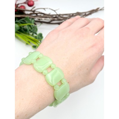 Браслет из хризопраза (синтетического)