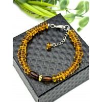 Браслет из коньячного янтаря