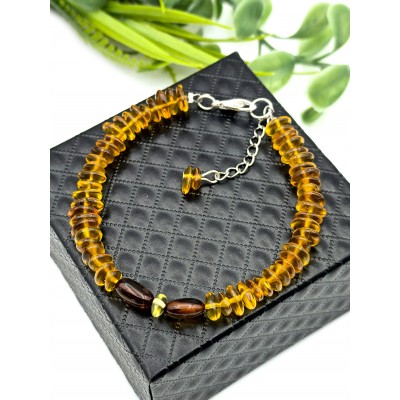 Браслет из коньячного янтаря