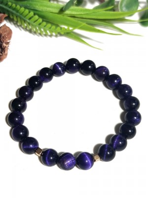 Браслет из фиолетового тигрового глаза Браслет из фиолетового тигрового глаза