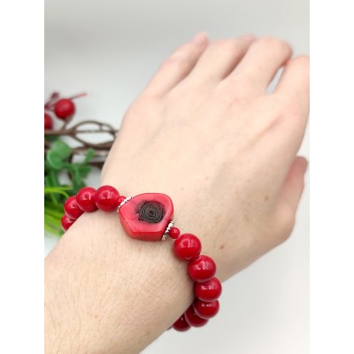 Браслет из красных кораллов Браслет из красных кораллов