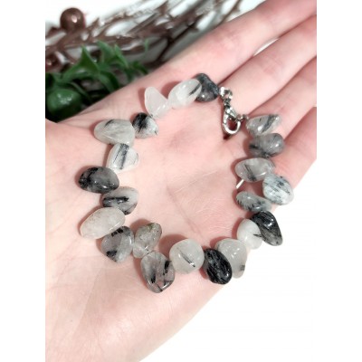 Браслет из кварца волосатика (Волосы Венеры)