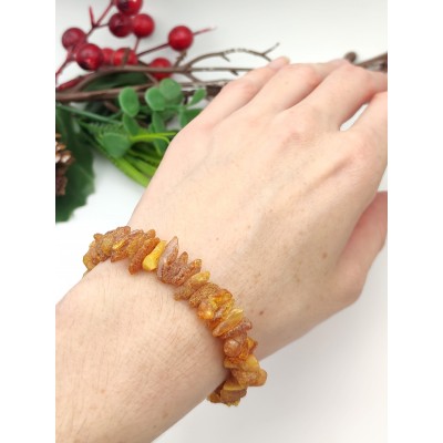 Браслет из лечебного необработанного янтаря