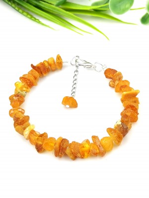 Браслет из лечебного необработанного янтаря