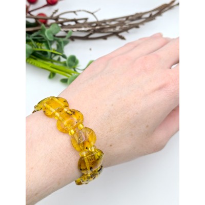 Браслет из лимонного янтаря