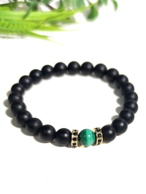 Браслет из малахита и матового агата