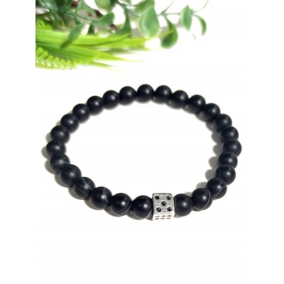 Браслет из матового оникса