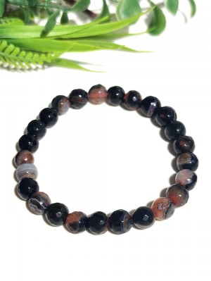 Браслет из гранёного ботсванского агата