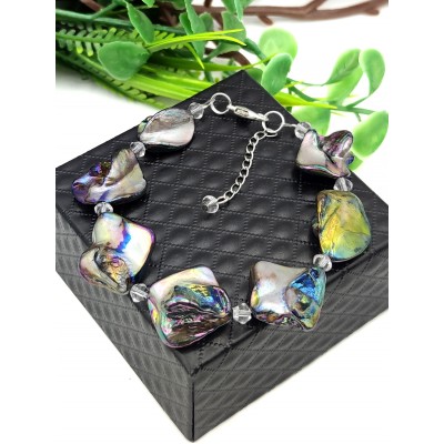 Браслет из серого перламутра