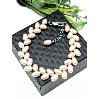 Браслет из персикового жемчуга