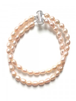 Браслет из персикового жемчуга
