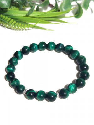 Браслет из зелёного тигрового глаза Браслет из зелёного тигрового глаза