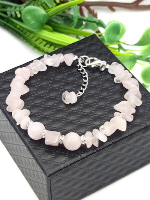 Браслет из розового кварца