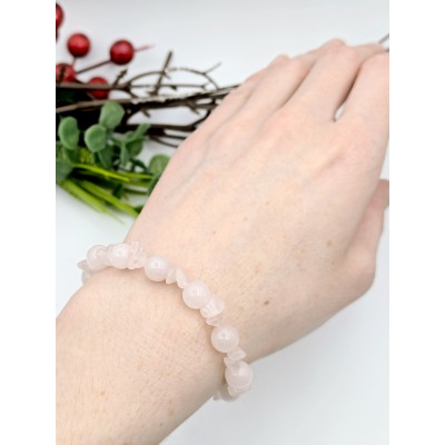 Браслет из розового кварца