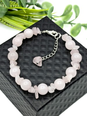 Браслет из розового кварца