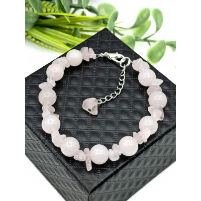 Браслет из розового кварца