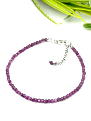 Браслет из рубина с огранкой