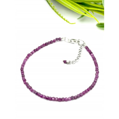 Браслет из рубина с огранкой