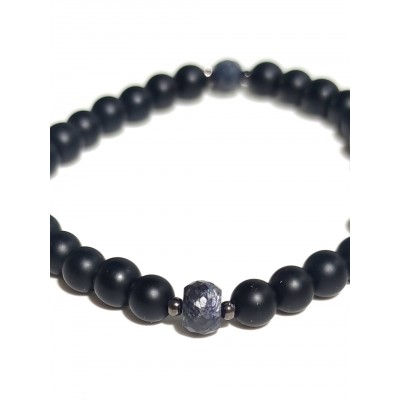 Браслет из сапфира и агата