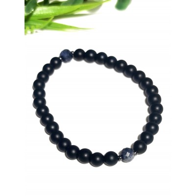 Браслет из сапфира и агата