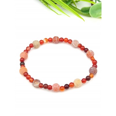 Браслет из сердолика и агата